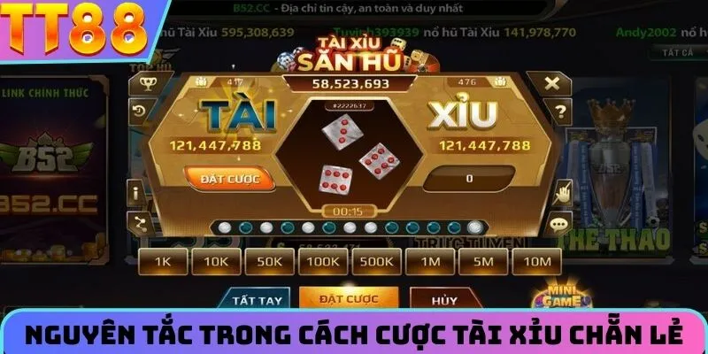 Nguyên tắc cần nắm vững trong cách cược tài xỉu chẵn lẻ