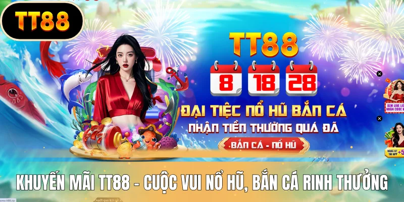 Khuyến mãi TT88 - Cuộc vui nổ hũ, bắn cá rinh thưởng